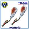 RMS Frecce Ovali Cromate 12V Omologate RMS Indicatori Universali per Moto