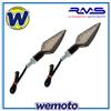 RMS Frecce Luce a Led Nere Lente Bianca RMS Indicatori Universali Moto