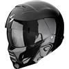 SCORPION Casco Integrale Jet EXO-COMBAT II Solid Nero Lucido