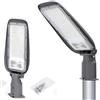 AIGOSTAR LAMPIONE STRADALE A LED ESTERNO IP65 FARO LED LAMPADA STRADALE DA 30 A 200 WATT