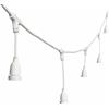 DRIWEI CATENARIA LUCI 10MT 10 PORTALAMPADE E27 BIANCA ALLUNGABILE IP44 INTERNO ESTERNO