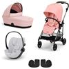 Cybex - Trio Melio Con Cloud G Isize, Candy Pink Con Cloud G Fog Grey