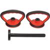 VBESTLIFE Maniglia Kettlebell Regolabile, Piastra Pesi Ergonomica Maniglia Kettlebell Accessori per Allenamento della Forza per Palestra di Casa Set di 3