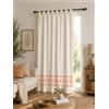 Batik Tenda giglio - 100% Cotone - jacquard Tenda - 1 pannello da 140x270 cm Tenda - Linea Giglio - ROSA