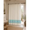 Batik Tenda giglio - 100% Cotone - jacquard Tenda - 1 pannello da 140x270 cm Tenda - Linea Giglio - TURCHESE