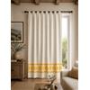 Batik Tenda giglio - 100% Cotone - jacquard Tenda - 1 pannello da 140x270 cm Tenda - Linea Giglio - GIALLO