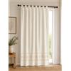 Batik Tenda giglio - 100% Cotone - jacquard Tenda - 1 pannello da 140x270 cm Tenda - Linea Giglio - ECRÙ