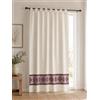 Batik Tenda giglio - 100% Cotone - jacquard Tenda - 1 pannello da 140x270 cm Tenda - Linea Giglio - BORDEAUX