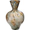 GILDE GLAS art Vaso in vetro tipo Bronko in vetro - marrone - altezza 31 cm x diametro 20 cm - colorato e impermeabile - vaso per fiori