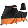 SRIMMIT Copertura per moto resistente impermeabile da esterno, 420D, 5 strisce riflettenti, 2 prese d'aria, cerniera per antenna, adatta per Sportster S, Nightster Special (2XL 240 x 119 x 139 cm)