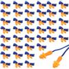 Nogeqi 40 paia di tappi per le orecchie con corda, tappi per le orecchie in silicone per dormire, tappi per le orecchie con nastro, riutilizzabili, per il sonno, il nuoto e i viaggi (riduzione del