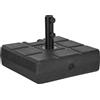 Outsunny Base per Ombrellone da Giardino 3.5 m con Maniglie, in HDPE e Acciaio, 49x49x36.5 cm, Nero|Aosom