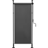 Outsunny Tenda manuale retrattile auto-portante regolabile in lunghezza manovella installazione senza forature metallo alluminio poliestere grigio scuro