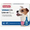 BEAPHAR Vermicon Line-On Dog S Krople Przeciw Pchłom i Kleszczom Małe Psy 3x1,5 ml