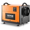 VEVOR Deumidificatore Commerciale 50 Litri, Deumidificatore Industriale Portatile con Tubo di Scarico, Display a LED, per Seminterrato, Lavanderie, Ripostiglio, Sbrinamento