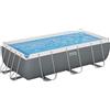 Bestway Piscina solo struttura grigio scuro - 404x201x100 cm