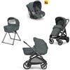Inglesina - Trio Aptica 2025 Con Seggiolino Auto Darwin Isize, Emerald Green - telaio Litio Black 2024