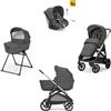 Inglesina - Trio Aptica 2025 Con Seggiolino Auto Darwin Recline, Velvet Grey con telaio Palladio Black 2024