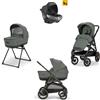 Inglesina - Trio Aptica XT Con Seggiolino Auto Darwin Isize, Taiga Green con telaio Total Black 2024