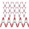WORKPRO W001401A - Morsetti a molla in metallo con impugnatura rivestita in gomma, per bancarelle del mercato, 20 pezzi, colore: rosso
