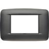 Vimar 20683.15 Eikon placca Round 3 moduli, 12x8x0.9cm, antracite matt