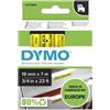 Dymo d1 - standard etichette - nero su giallo - 19mm x 7m