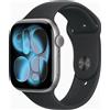 Apple Watch Series 11 Alluminio 46 mm (2025) | GPS + Cellular | Grigio siderale | Cinturino sportivo M/L | nero