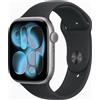 Apple Watch Series 11 Alluminio 46 mm (2025) | GPS | Grigio siderale | Cinturino sportivo M/L | Nero