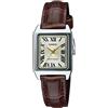 Casio Orologio da polso da donna al quarzo classic cinturino in leather brown cassa in brass display analogico grey - LTP-V007L-9B