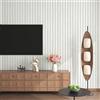Livelynine Spesso Carta da Parati Adesiva Muro Effetto Legno Chiaro 30CMx5M Carta Adesiva per Pareti Lavabile Legno Listelli Bianco 3D Finto Pannelli Adesivi per Pareti Camera da Letto Soffitto Skandi