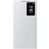 Samsung Smart View Wallet Case custodia a portafoglio con finestra di visione notifiche per Galaxy S24 Ultra, White