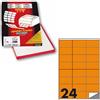 Markin Etichette multiuso arancione fluo Markin - 70 x 36 mm - 2400 etichette