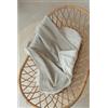 BAMBOOM Coperta Lettino 140x100 Honey In Bambù Organico + Spugna Peluche Oyser Grey