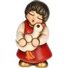 THUN, Bimba con Oca in Ceramica di Alta Qualità, Collezione Presepe Classico, Statuine per Presepe di Natale da Collezione, 3,6 x 3,6 x 6,2 cm