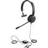 Jabra Evolve 30 II, cuffie monofilo certificate Microsoft Teams con unità di controllo chiamate, microfono a cancellazione del rumore, indicatori LED, eccellente qualità del suono - USB-C/A, nero