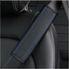 CGEAMDY 2 Pezzi Imbottitura per Cintura di Sicurezza con Velcro, Nero/Blu | Imbottitura Morbida, Riduce la Pressione Sulla Spalla, Chiusura Facile con Velcro, per Adulti e Bambini, Accessori Auto