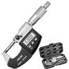 VEVOR Digitale Misuratore di Profondità di Calibro, Misuratore Digitale di Profondità da 0 a 25,4 mm, con Schermo LCD Interruttore Pollice e mm, Punta in Carburo, con Custodia Protettiva