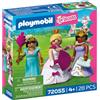 PLAYMOBIL | Princess | Tre Principesse | 3 personaggi con vestiti di ricambio e accessori | Stimola la creatività | Giocattolo principessa dai 4 anni in su | 72055