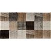 Baroni Home Grigio Quadri Tappeto, Poliuretano, 80x150 cm