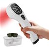 iKeener Terapia Luce Rossa Dispositivo,FDA Approvata Attrezzatura Alleviare Portatile Dolore,Terapia Laser Freddo Apparecchio per Schiena,Viso,Corpo,Muscoli,Ginocchio,Spalla(2x808nm,12x650nm)(Bianco)