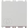 Vimar 14008.2.C.SL Pulsante 2M 1 polo NO 10A campanello illuminabile silver