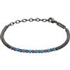 Breil Bracciale Breil Uomo B Fence in Acciaio Turchese TJ3139 B Fence