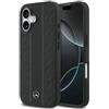 CG MOBILE Mercedes - Cover in pelle con foglie di alloro, compatibile con MagSafe per iPhone 17 (nero)