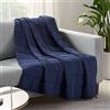 Serta Zen Rest, coperta resistente alle pieghe, per adulti, con perline di vetro, 5,4 kg, colore: blu navy