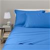 Caleffi - Completo-lenzuola Tinta unita flanella Tinta Unita Singolo Blu