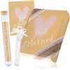 WeddingTree Scatola regalo con coperchio per soldi matrimonio - Scatola regalo sorpresa per gli sposi - Scatola per regalo con provetta per biglietto d'auguri e bolle di sapone