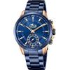 LOTUS Orologio Intelligente Uomo Ibrido Connected Acciaio Inox 316L Blu - Analogico - Impermeabile 10 ATM 18809/1 - Controllo Musica, Contapassi, Notifiche Chiamate