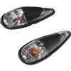 cyclingcolors 2x indicatori di direzione nero lampeggiante luce arancione moto ciclomotore scooter