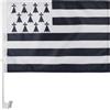 AZ FLAG Bandiera per Auto Bretagna 45x30cm - Bandierina da Auto Bretagne In Francia 30 x 45 cm, Car Flag