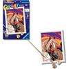 Ravensburger CreArt: Cavallo romantico - Dipingere con i Numeri per Bambini 9+ Anni, Kit Pittura con Tavole, Cornice, Pennello e Colori Inclusi, 14 x 19 cm, Idee Regalo